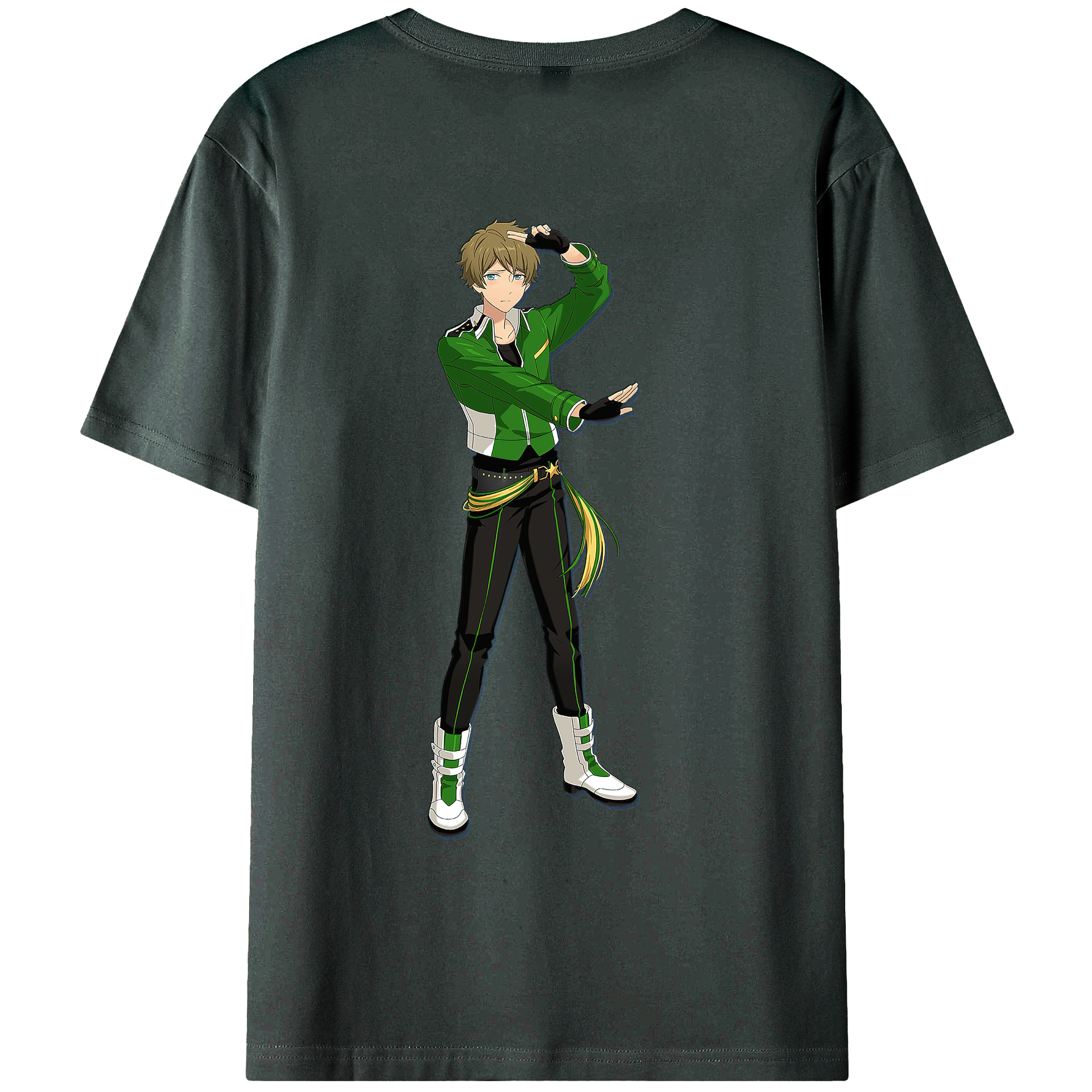 （画像用） あんさんぶるスターズ! Ensemble Stars 綿100％ メンズ半袖Tシャツ（バックプリント） 通気性